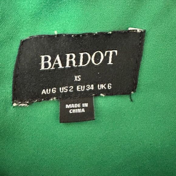 Bardot Fauna Midi Dress Green Pink Floral Size 2 XS - Picture 5 of 8